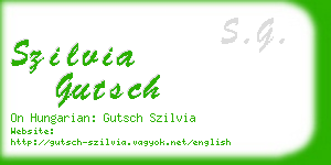 szilvia gutsch business card